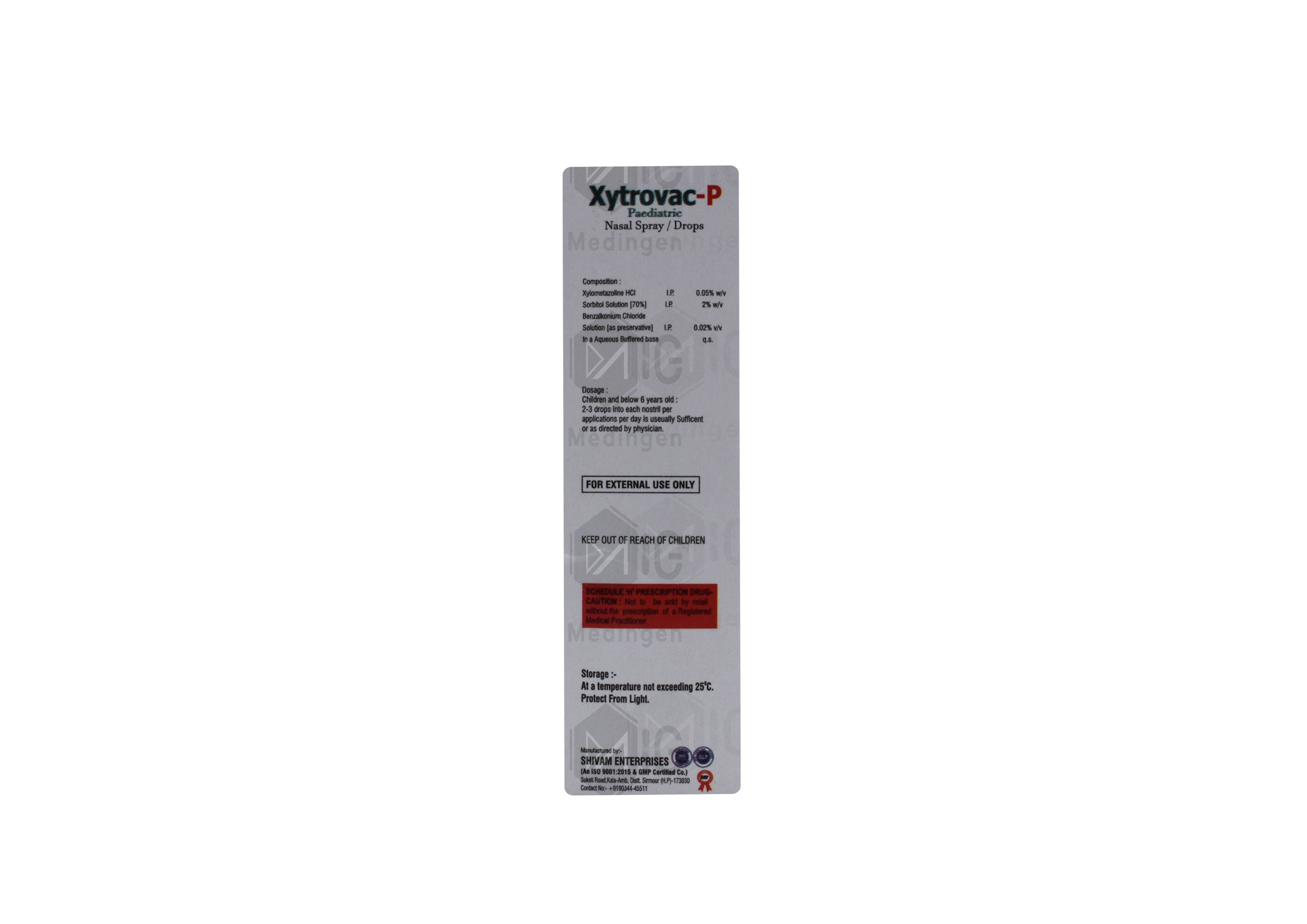 XYTROVAC P PAEDIATRIC NASAL SPRAY